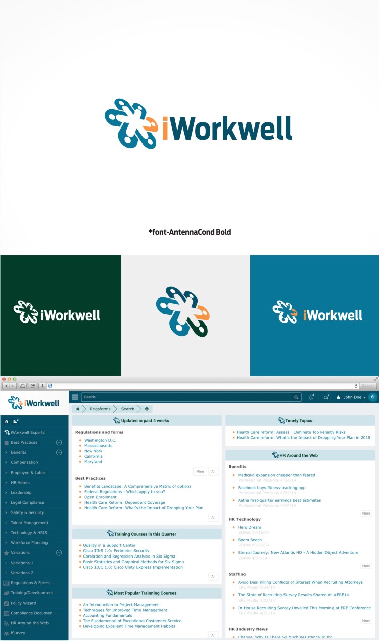 Logo-Design von gray mind für iWorkwell, Inc. | Design #4393868