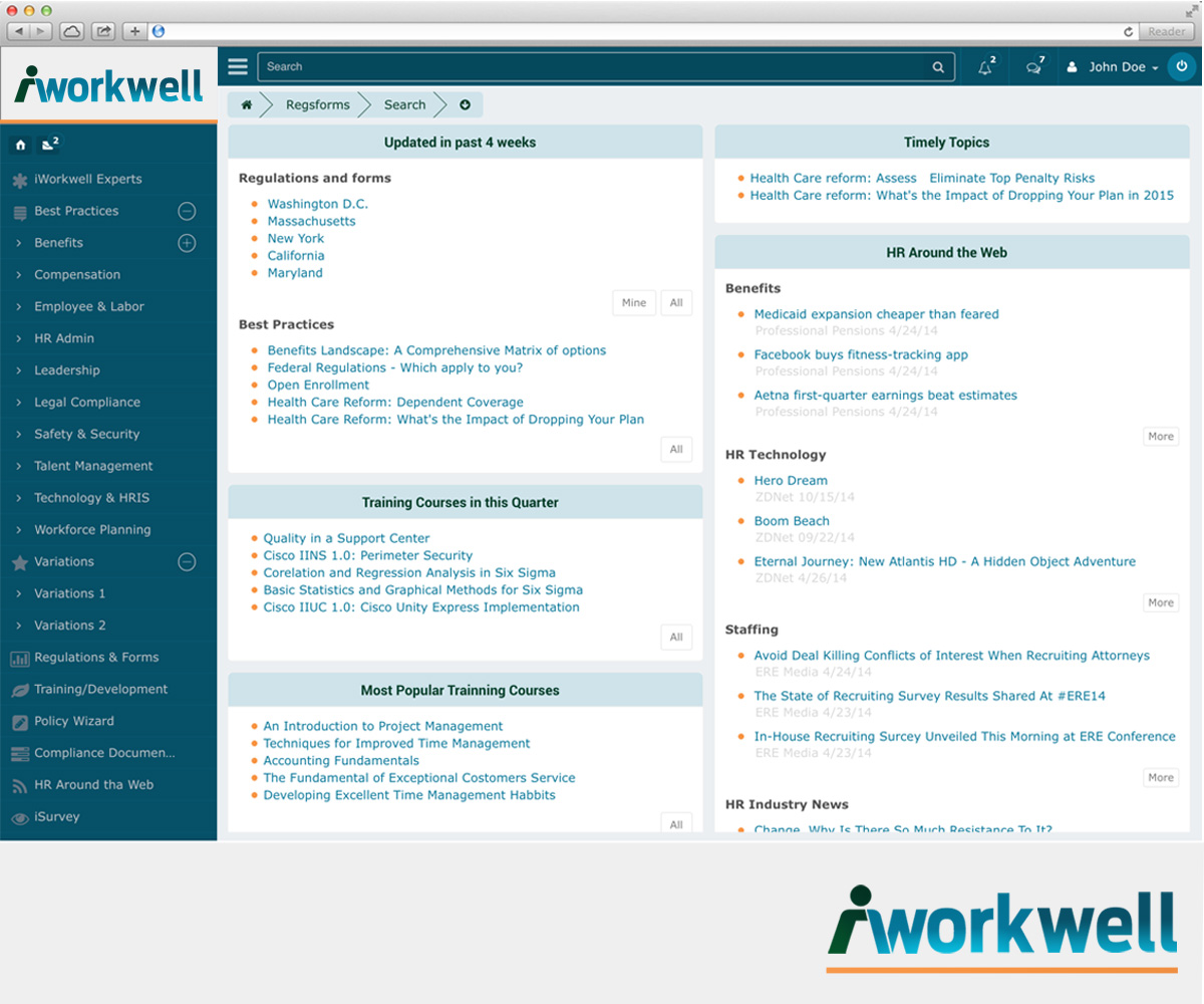 Logo Design by polj designs for iWorkwell, Inc. | Design #4043699
