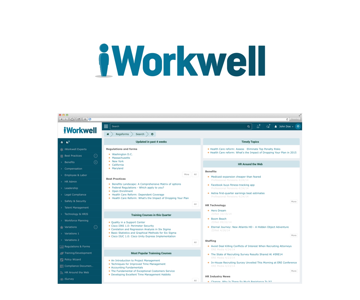 Diseño de Logo por MOH Studio para iWorkwell, Inc. | Diseño #4031405