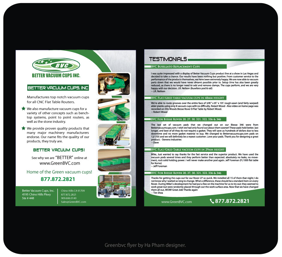 Flyer Design by Hana for Better Vacuum Cups Inc | Design #848806