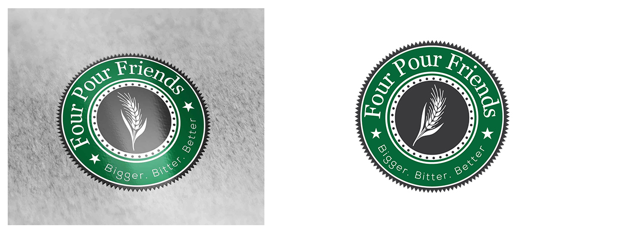 Logo Design by Gentle Spring Rain for Four Pour Friends | Design #3439902