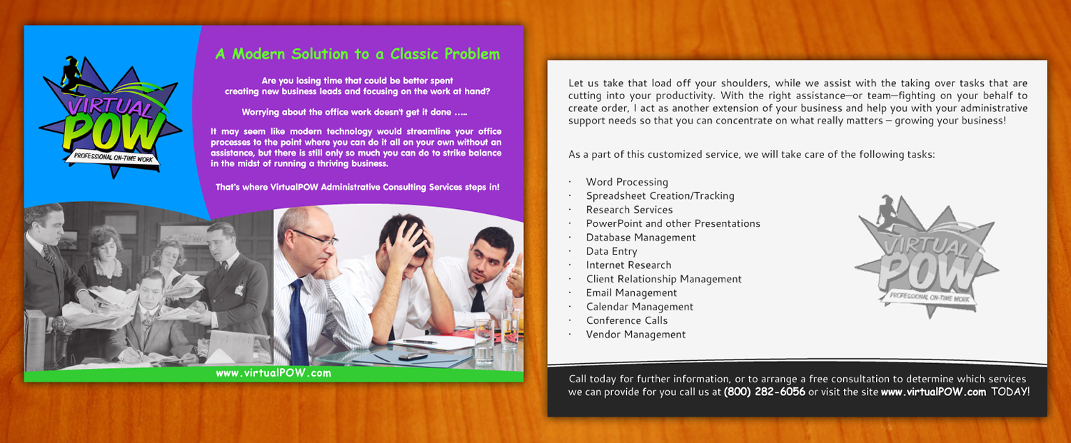 Postcard Design by Sbss for VirtualPOW | Design #3542133