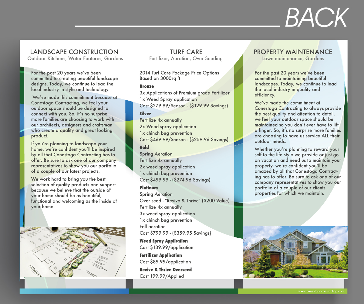 Brochure Design by CGDesigns for Conestoga Contracting Group Inc | Design #3410215
