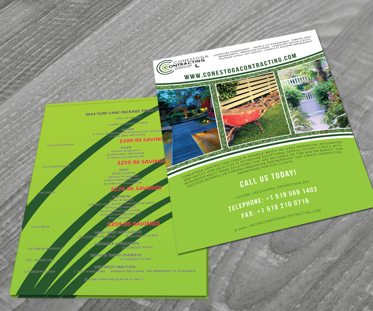 Brochure Design by j.doe for Conestoga Contracting Group Inc | Design #3404167
