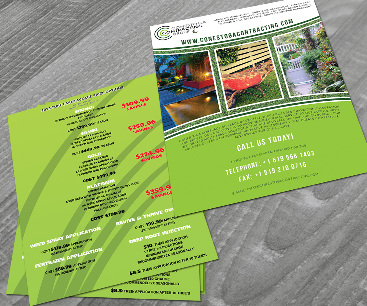 Brochure Design by j.doe for Conestoga Contracting Group Inc | Design #3405531