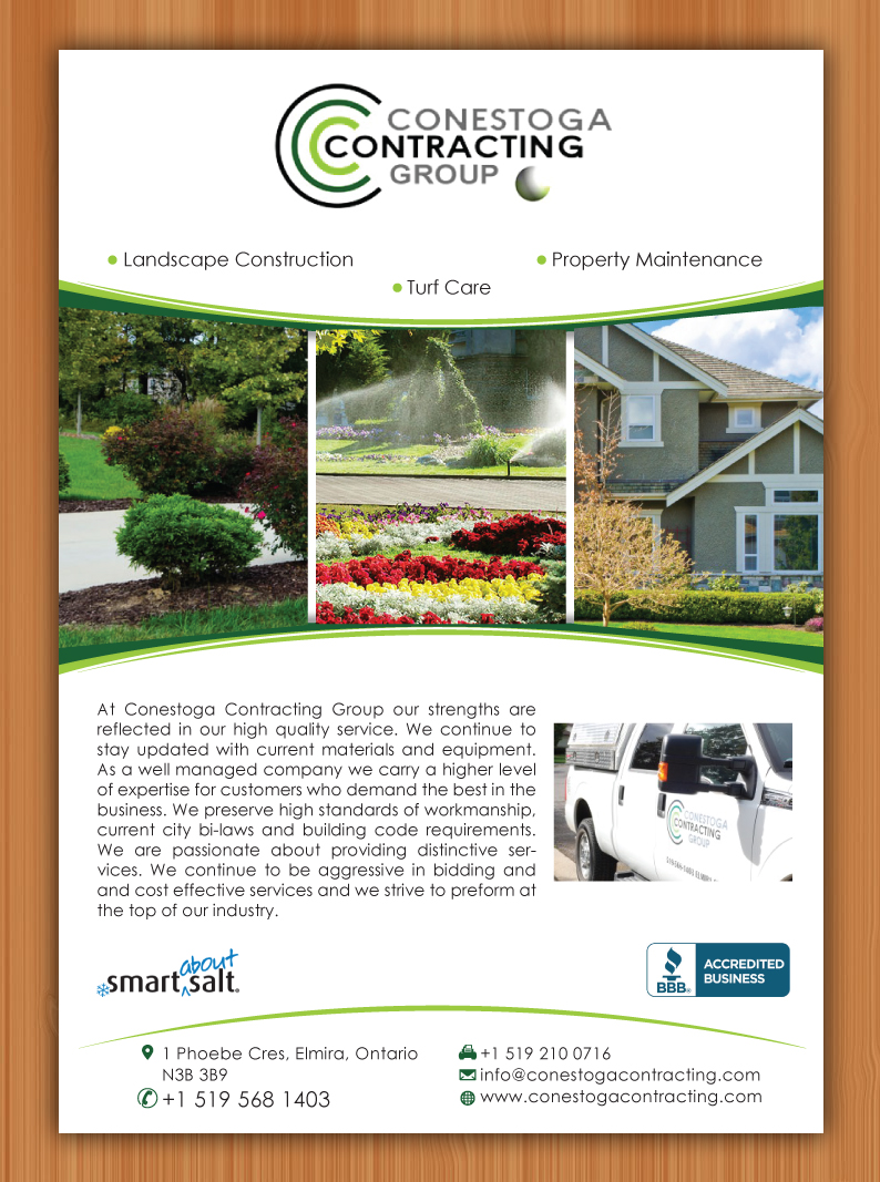 Brochure Design by Sbss for Conestoga Contracting Group Inc | Design #3419129