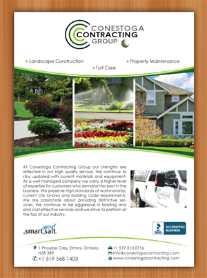 Brochure Design by Sbss for Conestoga Contracting Group Inc | Design: #3419129