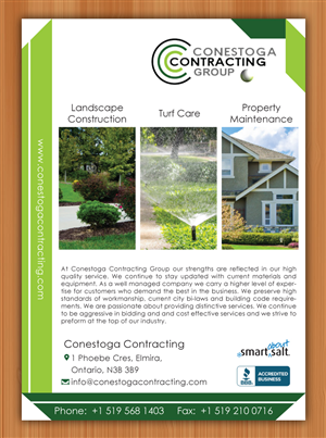 Brochure Design by Sbss for Conestoga Contracting Group Inc | Design: #3419135