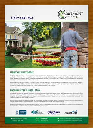 Brochure Design by Sbss for Conestoga Contracting Group Inc | Design: #3436849