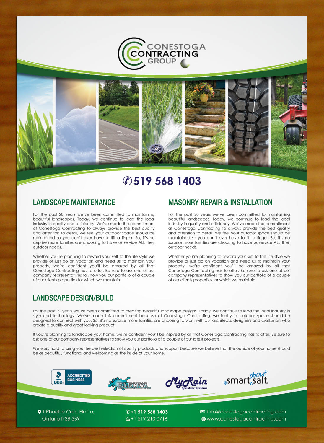 Brochure Design by Sbss for Conestoga Contracting Group Inc | Design #3436855