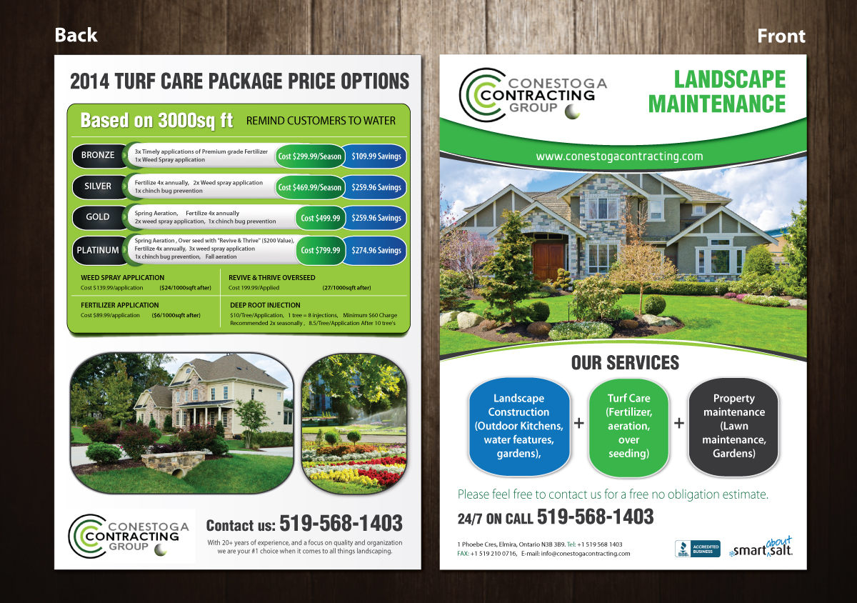 Brochure Design by meet007 for Conestoga Contracting Group Inc | Design #3411207
