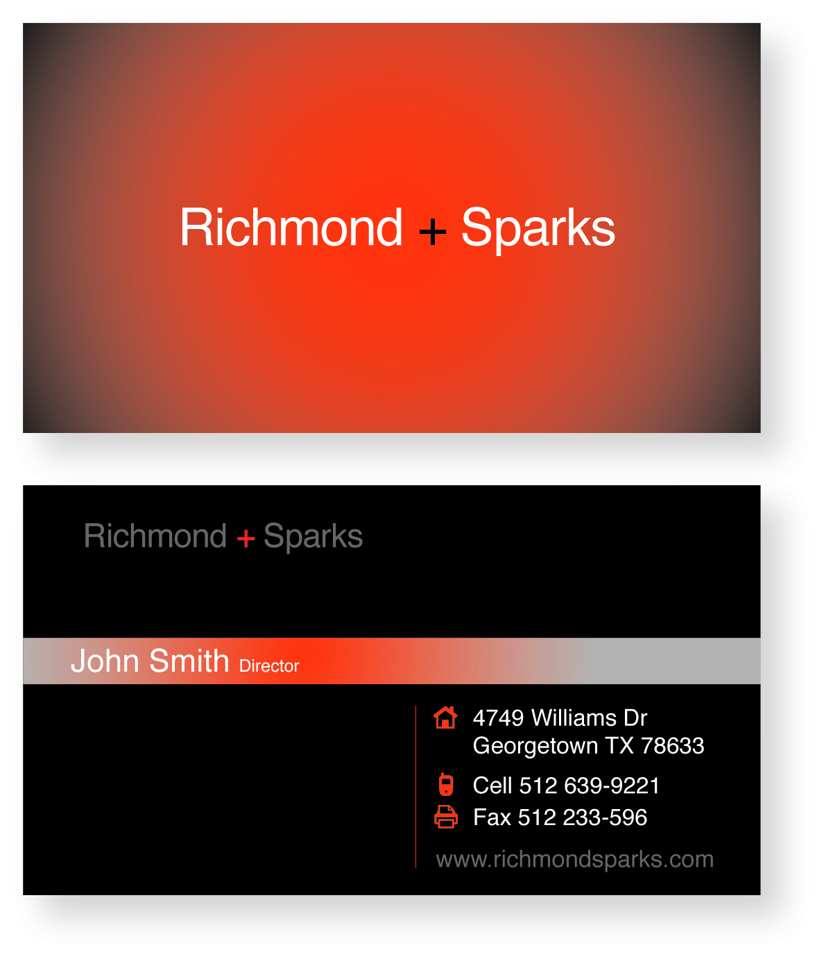 Business Card Design by CanDoDesign for Richmond + Sparks | Design #3520844