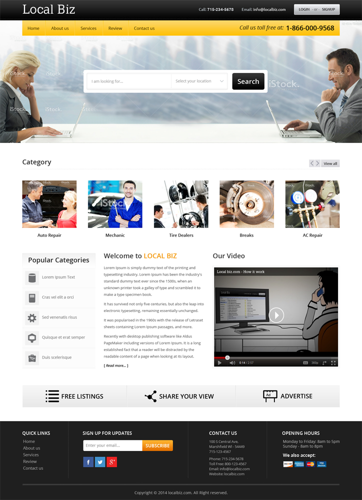 Landing Page Design by Mayank Patel for Local Biz | Design #3489070