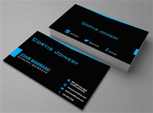 Diseño de Tarjeta de Presentación por AwsomeD para Cortis Joinery | Diseño #3410921