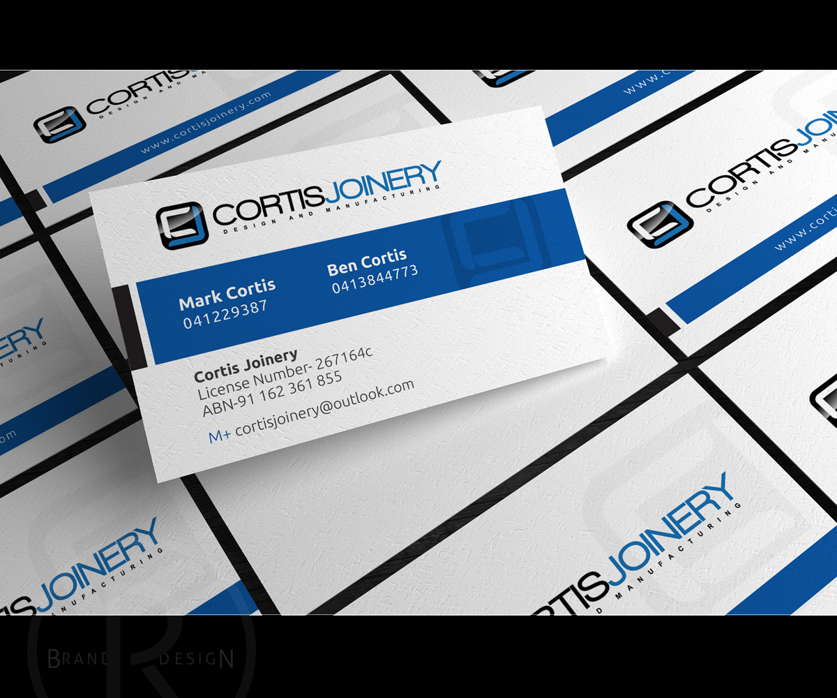 Business Card Design by Rich_LHA for Cortis Joinery | Design #3431109