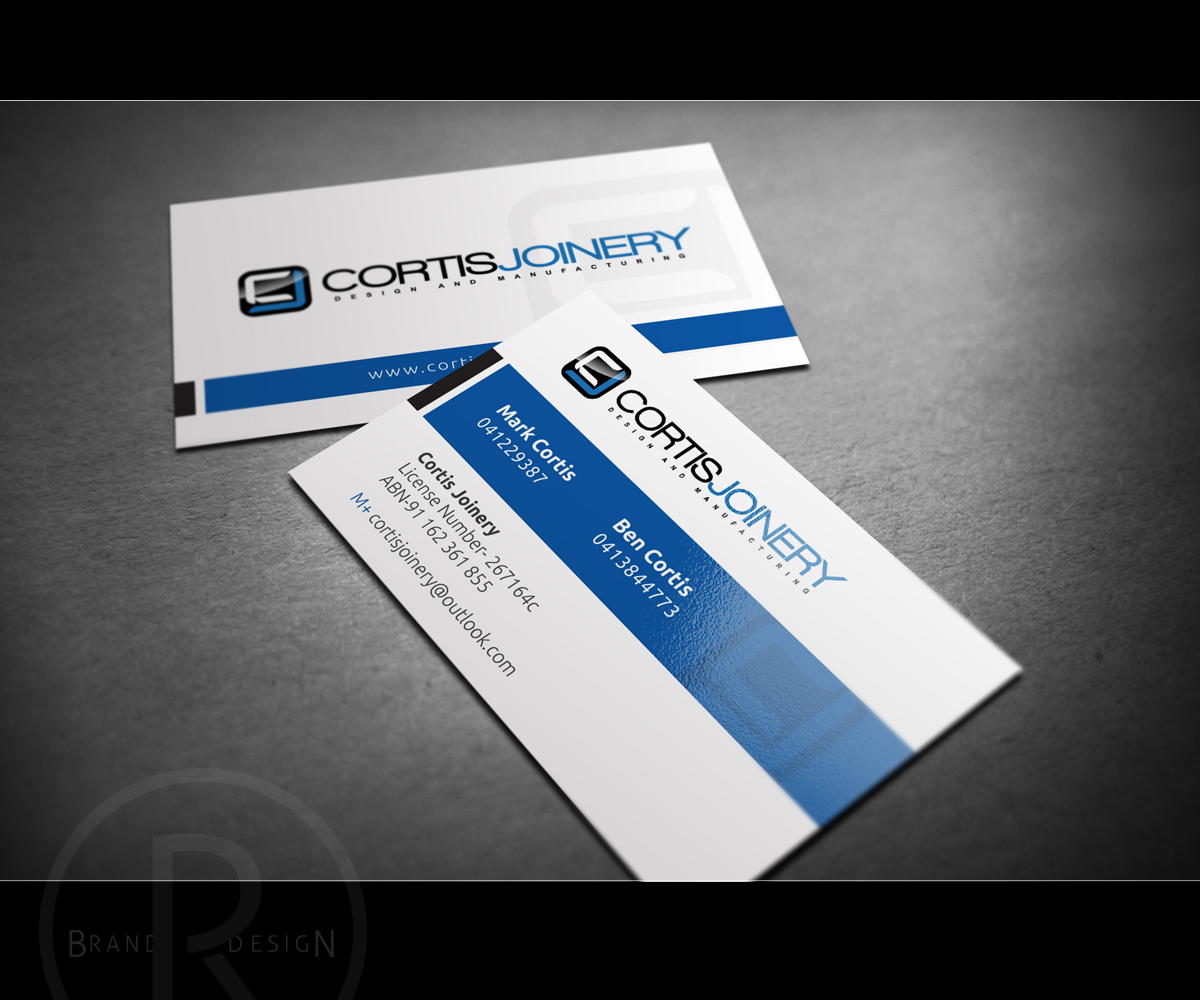Business Card Design by Rich_LHA for Cortis Joinery | Design #3431112
