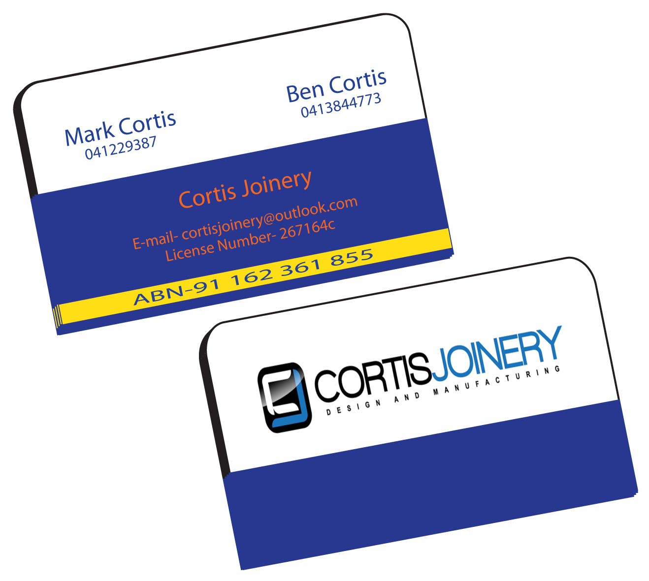 Business Card Design by Anish22 for Cortis Joinery | Design #3431229