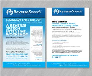 Flyer Design by see why for Reverse Speech Pty. Ltd. | Design: #3405084