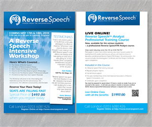 Flyer Design by see why for Reverse Speech Pty. Ltd. | Design: #3419597