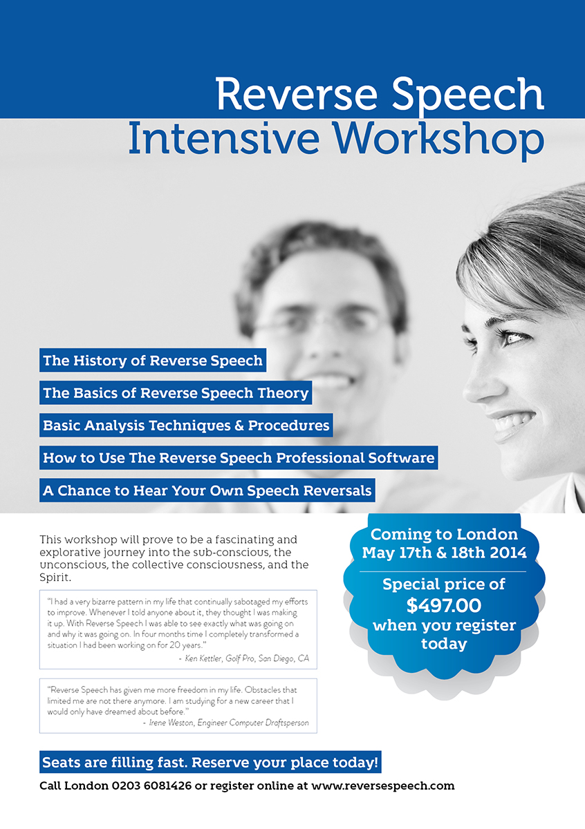 Flyer Design by Boss Designs for Reverse Speech Pty. Ltd. | Design #3429430
