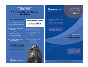 Flyer-Design von Concept Studio für Reverse Speech Pty. Ltd. | Design #3411825