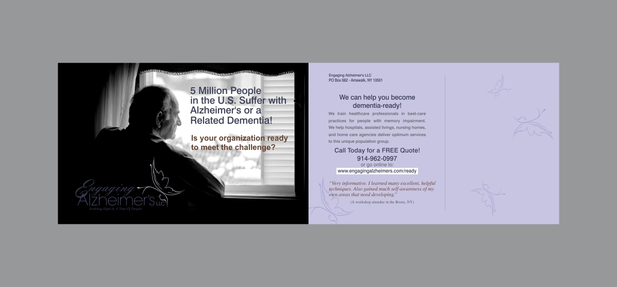 Postcard Design by cb1318 for Engaging Alzheimer''s LLC | Design: #3465780