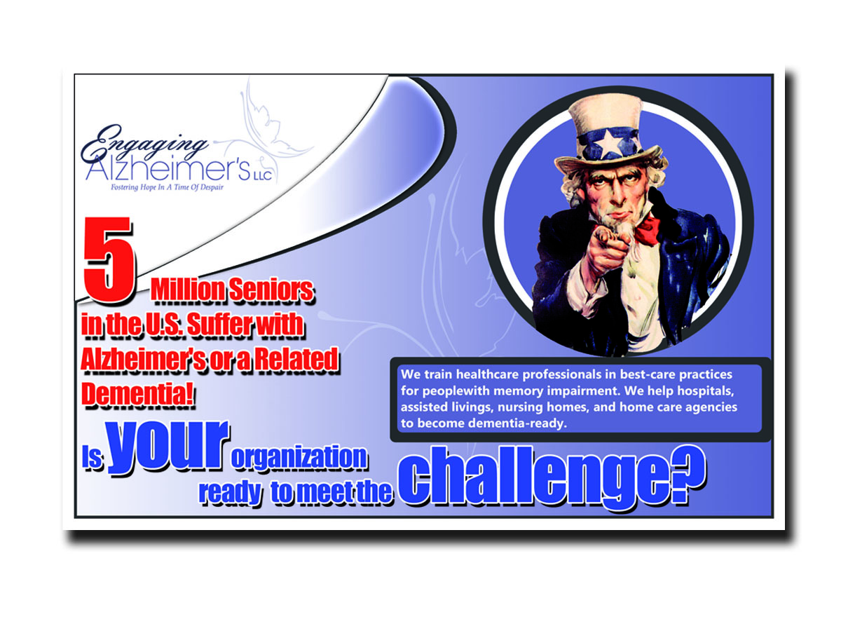 Postcard Design by rafaelenmanuel2 for Engaging Alzheimer''s LLC | Design #3458739