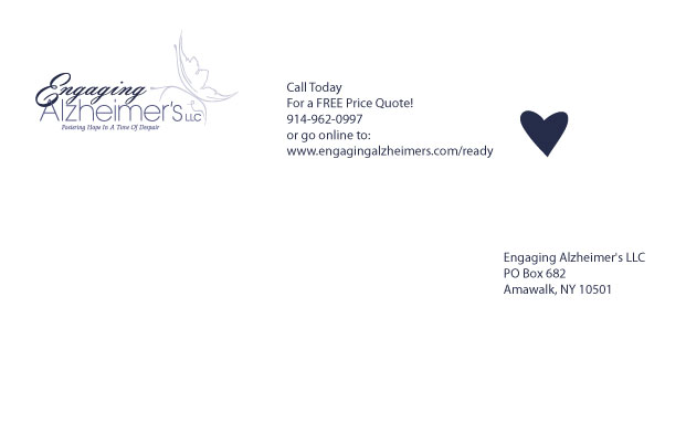 Postcard Design by sulmax for Engaging Alzheimer''s LLC | Design #3459280