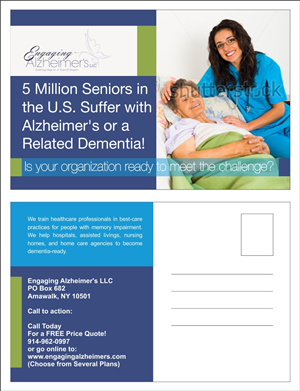Postcard Design by Savitra for Engaging Alzheimer''s LLC | Design: #3458943