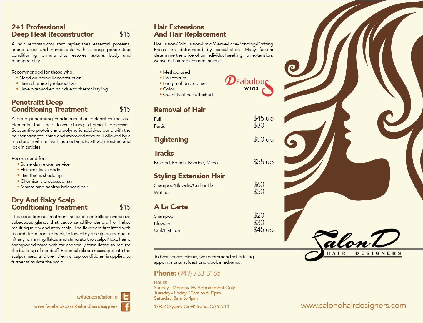 Design de Brochure par TonyFitz317 pour Salon D | Design #3416081