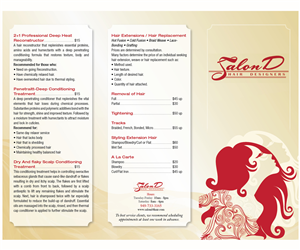 Broschüren-Design von Michele_co für Salon D | Design: #3439501
