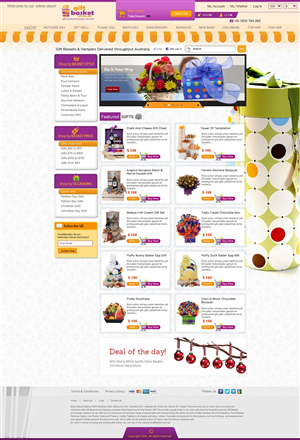 Giftbasket.com.au Front page Re-Design