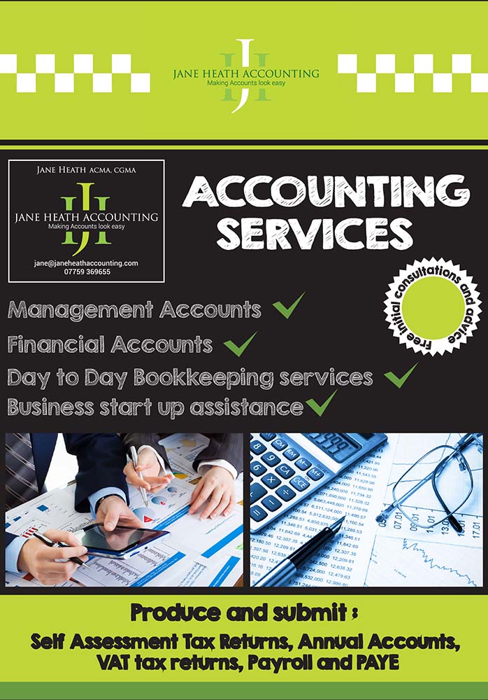 Flyer Design by jack7 for Jane Heath Accounting Solutions Ltd | Design #3449111