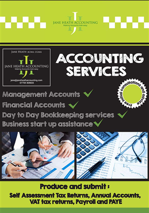 Flyer Design by jack7 for Jane Heath Accounting Solutions Ltd | Design: #3449111