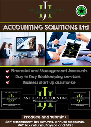 Flyer Design by jack7 for Jane Heath Accounting Solutions Ltd | Design: #3476125