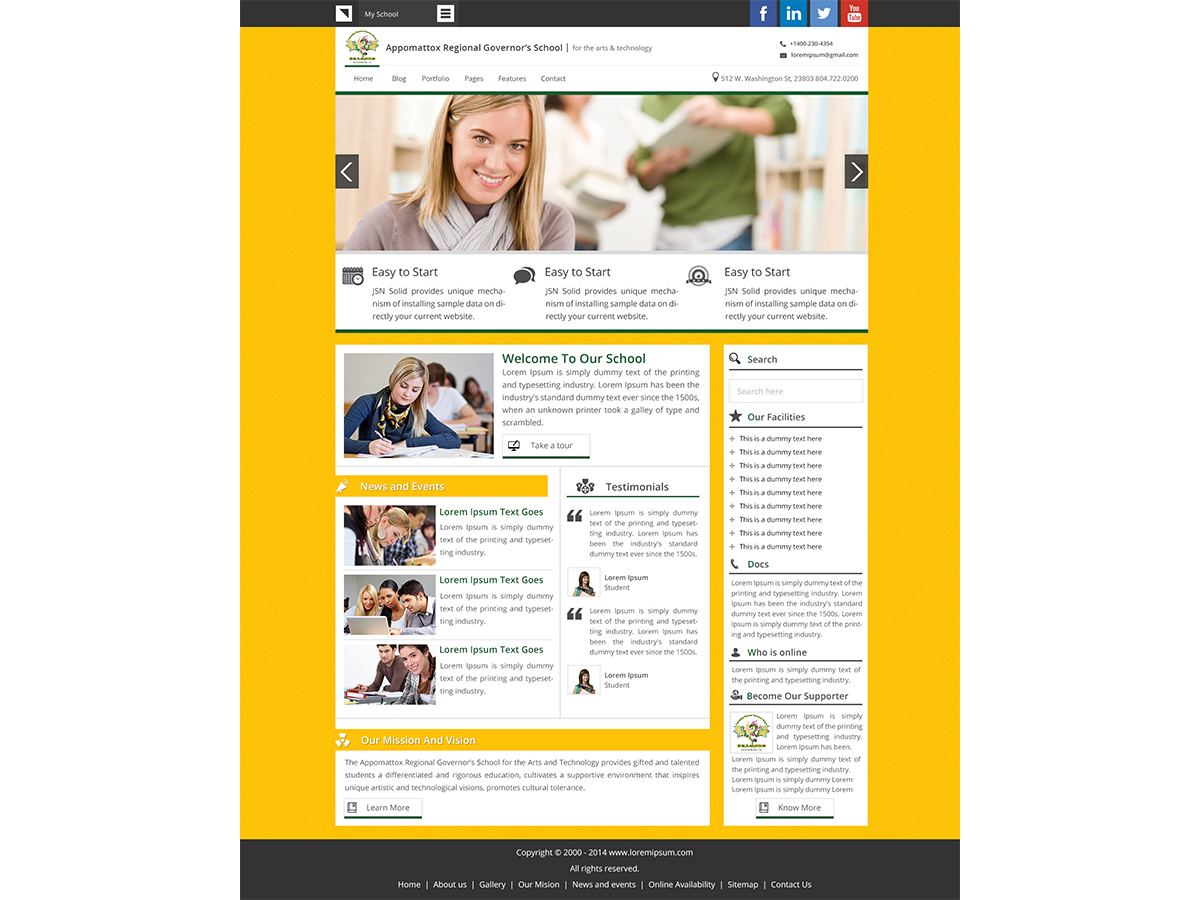 Diseño Wordpress por FirstLogic Infosystems para Appomattox Regional Governor's School | Diseño #3470941