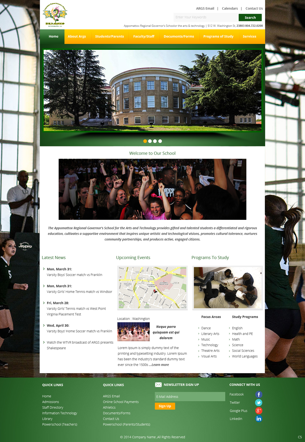 Design Wordpress par pb pour Appomattox Regional Governor's School | Design #3429864
