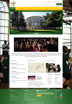 Wordpress Design by pb for Appomattox Regional Governor's School | Design: #3429864