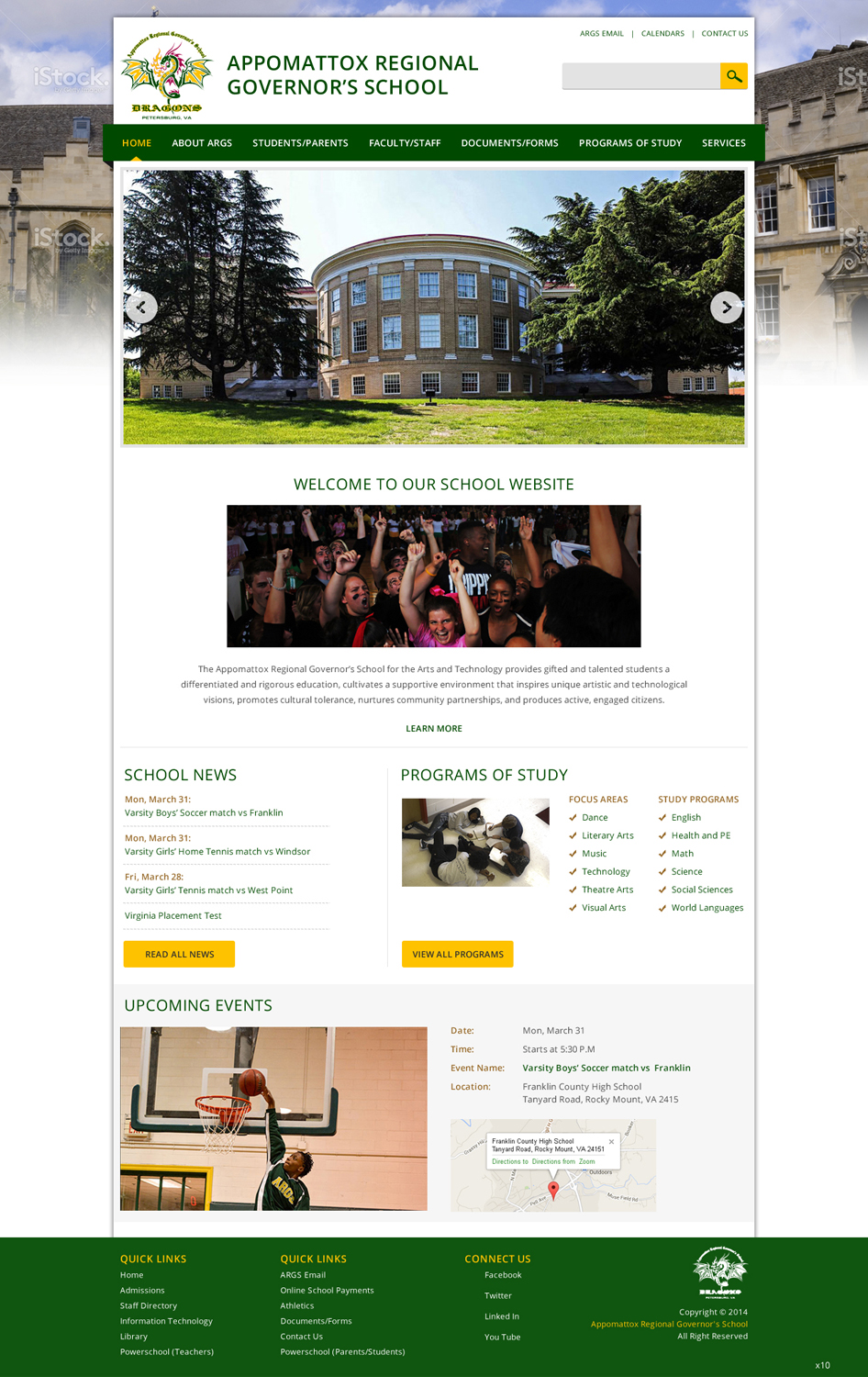 Wordpress Design by pb for Appomattox Regional Governor's School | Design #3429869