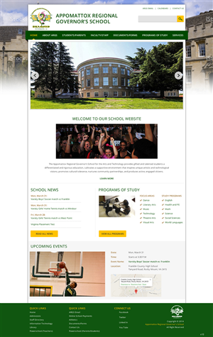 Wordpress Design by pb for Appomattox Regional Governor's School | Design: #3429869