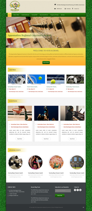 Design Wordpress par pb pour Appomattox Regional Governor's School | Design : #3429874