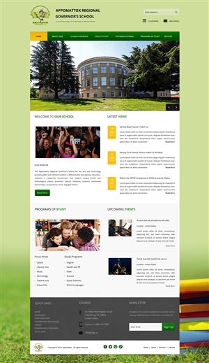 Design Wordpress par pb pour Appomattox Regional Governor's School | Design : #3429912