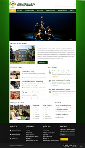 Design Wordpress par pb pour Appomattox Regional Governor's School | Design : #3429914