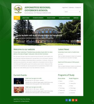 Design Wordpress par pb pour Appomattox Regional Governor's School | Design : #3429916