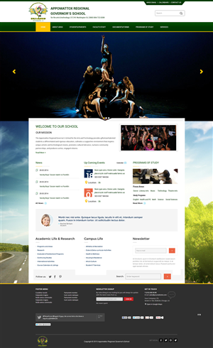 Design Wordpress par pb pour Appomattox Regional Governor's School | Design : #3429924