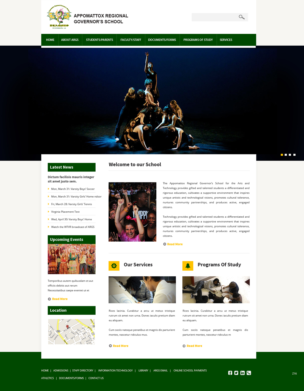 Wordpress Design by pb for Appomattox Regional Governor's School | Design #3429927