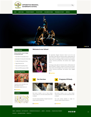 Design Wordpress par pb pour Appomattox Regional Governor's School | Design : #3429927