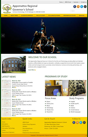 Design Wordpress par pb pour Appomattox Regional Governor's School | Design : #3429932