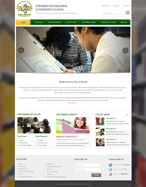 Design Wordpress par pb pour Appomattox Regional Governor's School | Design : #3429933