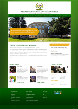 Design Wordpress par pb pour Appomattox Regional Governor's School | Design : #3429935